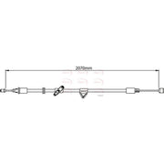 Apec Handbrake Cable Right Rear fits Ford Galaxy II 2006-2015