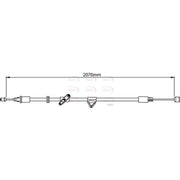 Apec Handbrake Cable Right Rear CAB1158