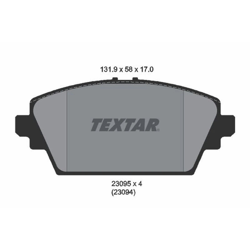 Textar Front Brake Pad Set 2309501