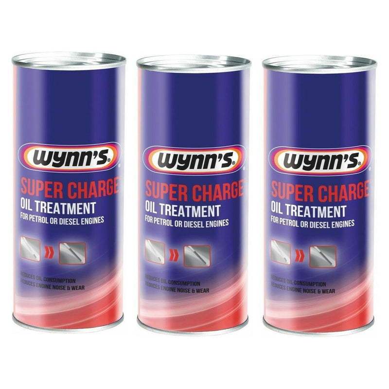 3x Wynns Super Charge Oil Treatment Additive 425ml For Petrol & Diesel Engine Wynns - Dynamic Drive