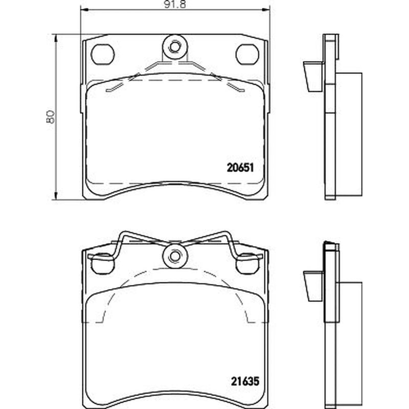 DON Front Brake Pad Set fits VW California T4 Camper 1994-2002 1.9 2.4 2.5