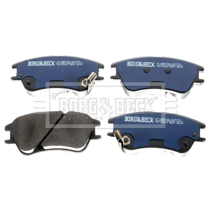 Borg & Beck Front Brake Vented Discs & Pads fits Hyundai Amica 1998-2010 1.0 1.1
