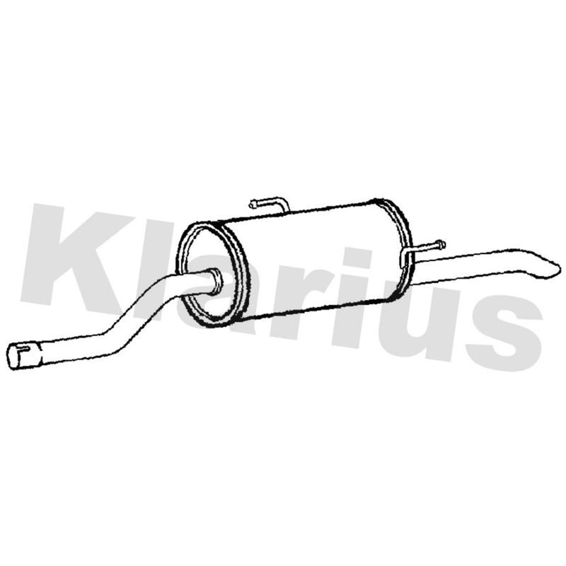 Klarius Box With Tail Pipe Rear fits Peugeot 206+ 2009-2013 1.4