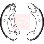 Apec Brake Shoe Set Axle Kit fits Lada Vesta 2015 on 1.6