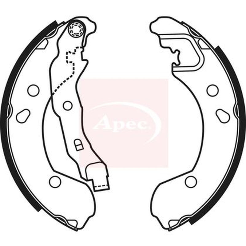 Apec Brake Shoe Set Axle Kit fits Lada Vesta 2015 on 1.6