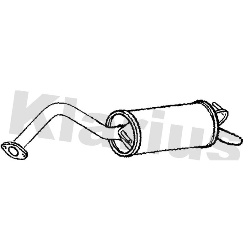 Klarius Box With Tail Pipe Rear fits Toyota Prius Liftback 2003-2009 1.5
