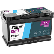 Exide Battery 12V 82Ah 800A EK820
