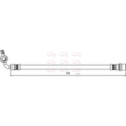 Apec Brake Hydraulic Hose Line Rear Right fits Toyota Rav 4 2000-2005 1.8 2.0
