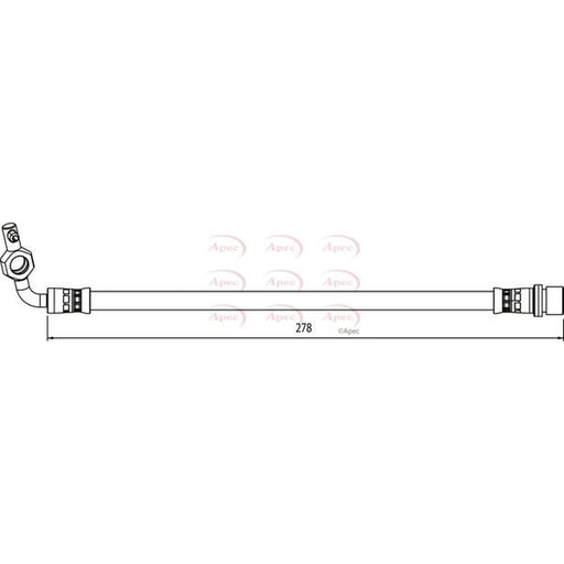 Apec Brake Hydraulic Hose Line outer HOS4125