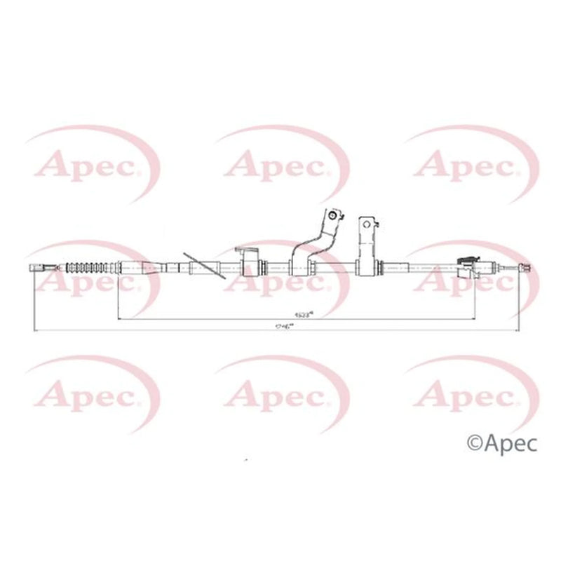 Apec Handbrake Cable Left Rear CAB1494