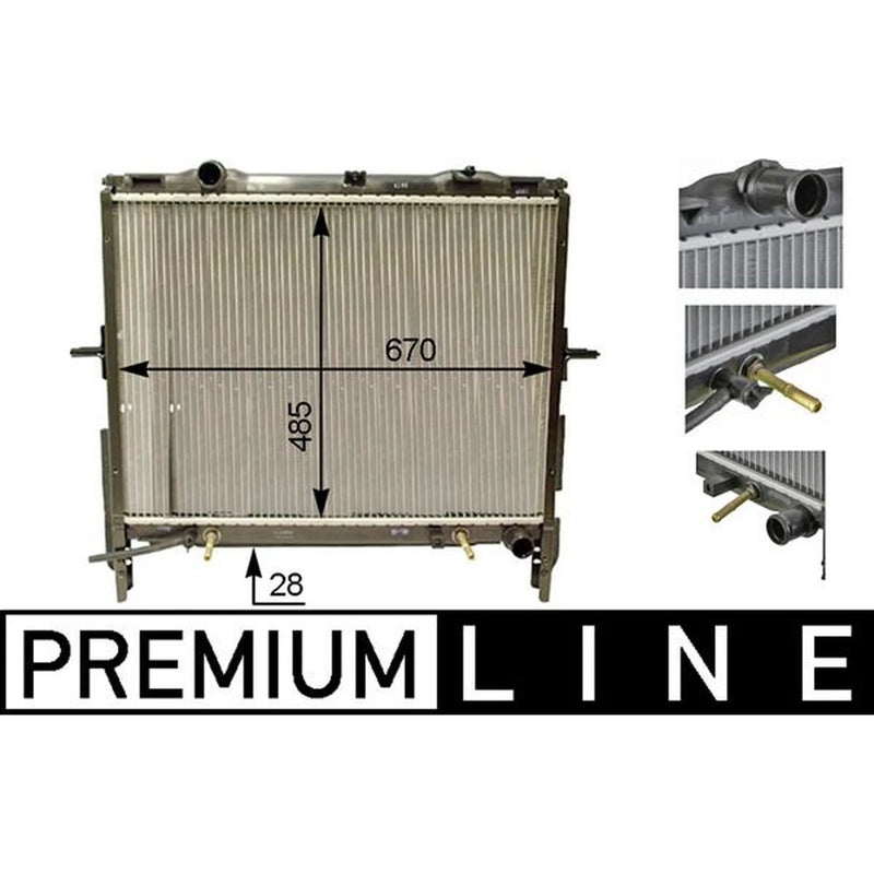 Mahle Engine Radiator fits Kia Sorento I 2002-2011 2.5