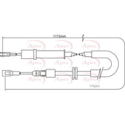 Apec Handbrake Cable Left Rear fits Mercedes-Benz V-Class 1996-2003