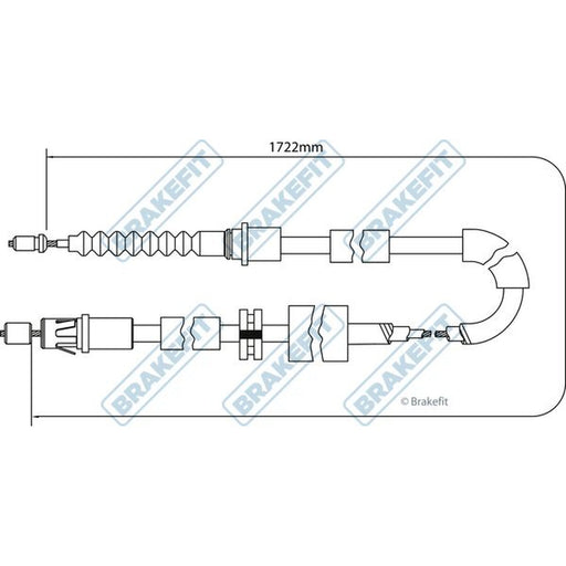 Apec Handbrake Cable Left Rear fits Ford Mondeo III Turnier 2000-2007