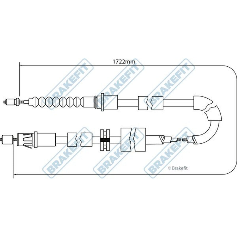 Apec Handbrake Cable Left Rear fits Ford Mondeo III Turnier 2000-2007