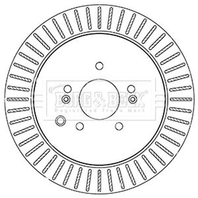 Borg & Beck Front & Rear Brake Discs & Pads fits Hyundai IX55 2008-2012 3.0 3.8