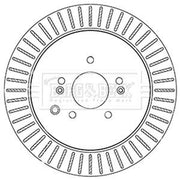 Borg & Beck Rear Brake Vented Discs & Pads fits Hyundai IX55 2008-2012 3.0 3.8