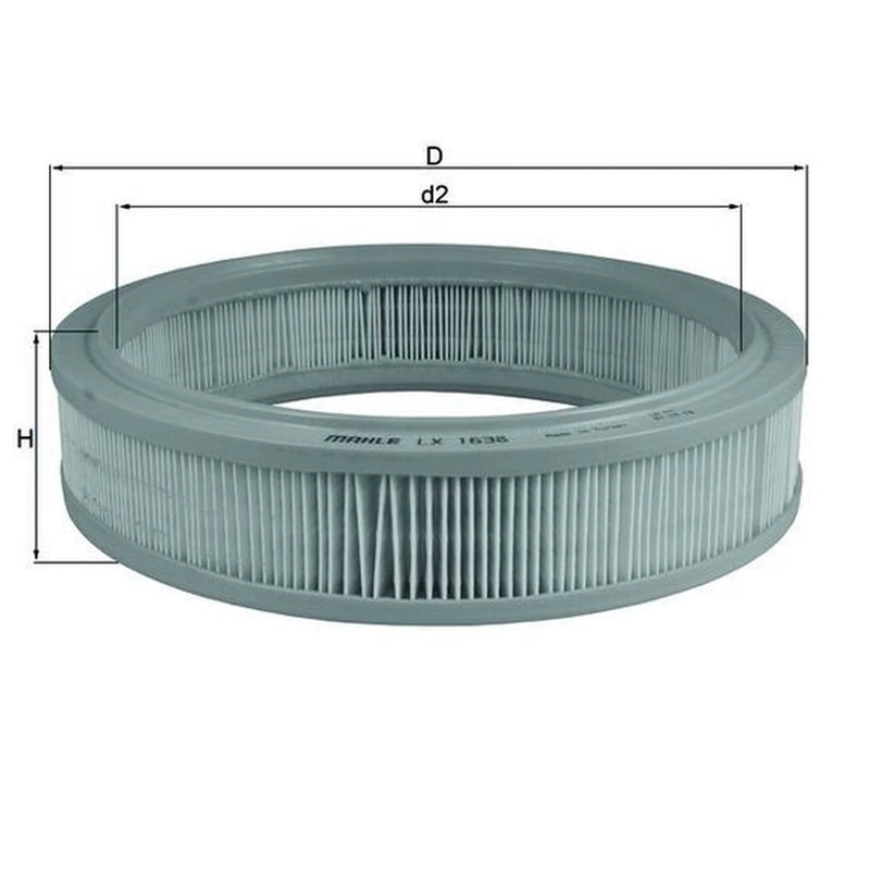 Mahle Engine Air Filter fits Fiat Seicento / 600 1998-2010 1.1