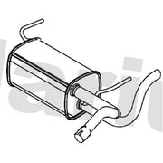 Klarius Box With Centre Pipe Centre fits Opel Astra J 2009-2015 1.3