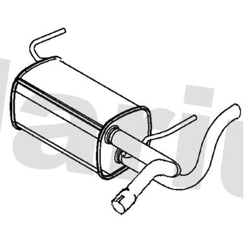 Klarius Box With Centre Pipe Centre fits Opel Astra J 2009-2015 1.3