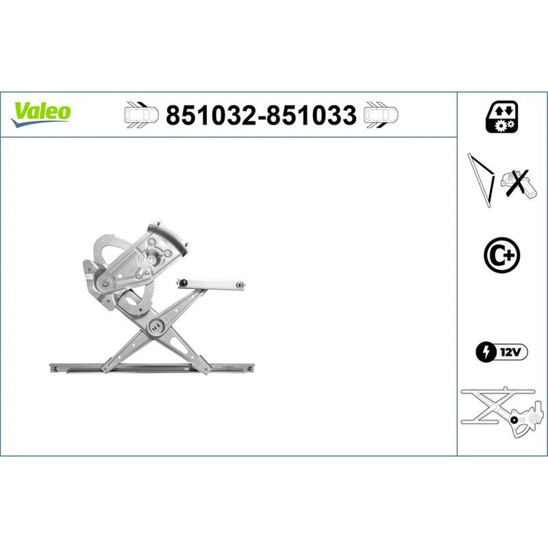 Valeo Electric Window Regulator Lifter Left Front 851032