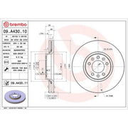Brembo Front Brake Internally Vented Discs & Pads fits Peugeot 407 2004-2010 2.0