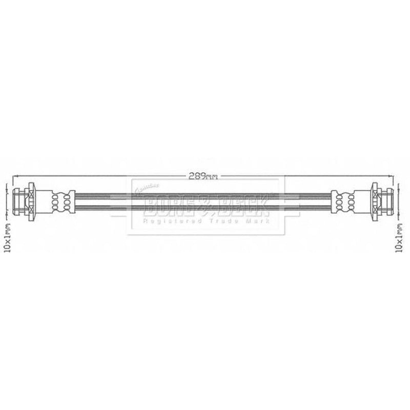 Borg & Beck Brake Hydraulic Hose Line Rear BBH8121
