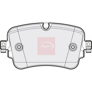 Apec Rear Brake Pad Set fits Audi A5 2024-2025 2.0