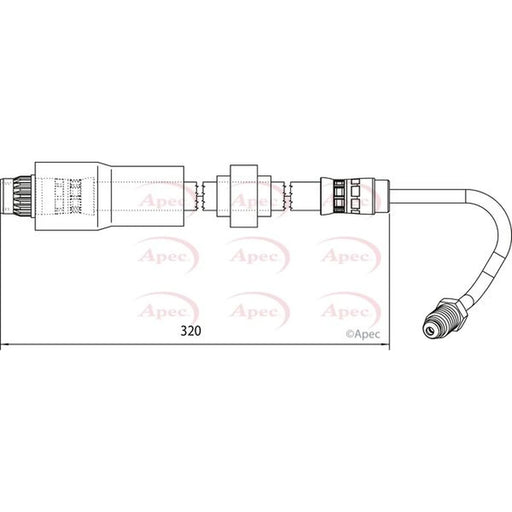 Apec Brake Hydraulic Hose Line Rear Left HOS4119