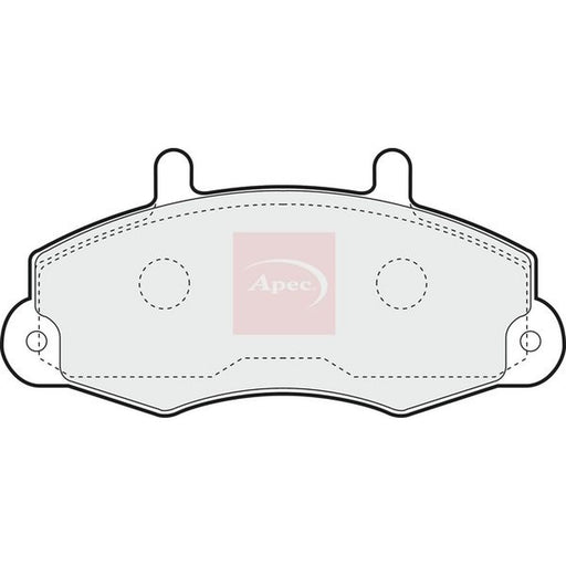 Apec Front Brake Pad Set fits Ford Transit 1991-2000 2.0 2.5