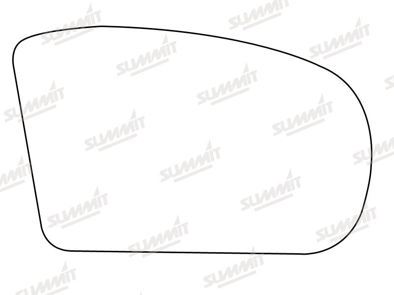 Summit Stick-On Aspheric Mirror Glass fits Mercedes C Class RHS Summit - Bars 4 Cars