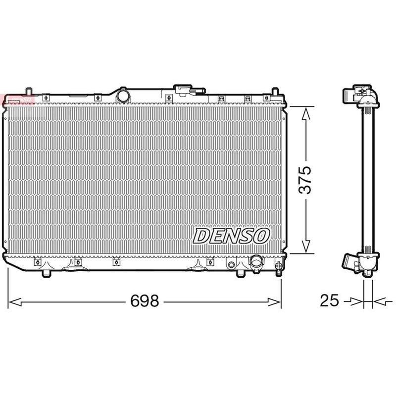 Denso Engine Radiator fits Toyota Avensis 1997-2003 2.0