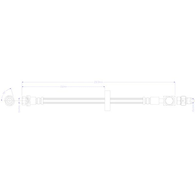 Juratek Brake Hydraulic Hose Line Rear fits Ford Transit V363 2013-2024 2.0 2.2