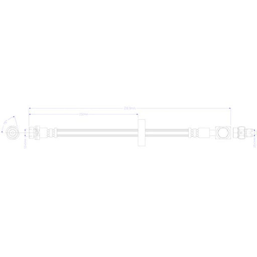 Juratek Brake Hydraulic Hose Line Rear fits Ford Transit V363 2013-2024 2.0 2.2