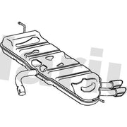Klarius Box With Tail Pipe Rear fits VW Golf Plus V 2008-2013 1.4