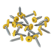 Sealey Numberplate Screw Plastic Enclosed Head 4.8 x 24mm Yellow Pack of 50 Sealey - Dynamic Drive