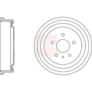 Apec Brake Drum Assembly Rear fits Opel Astra G Estate 1999-2005 1.6 1.7 2.0