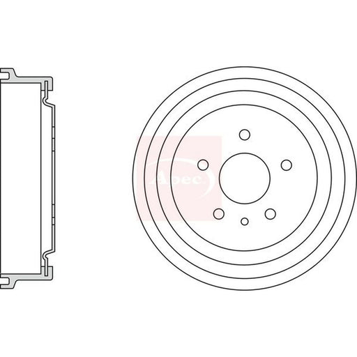 Apec Brake Drum Assembly Rear fits Opel Astra G Estate 1999-2005 1.6 1.7 2.0