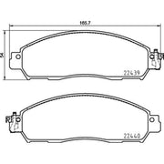 Brembo 4 x Front Brake Pad Set fits Nissan Leaf 2017 on