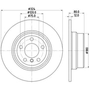 Mintex Rear Brake Solid Discs & Pads fits BMW X5 2000-2006 3.0 4.4