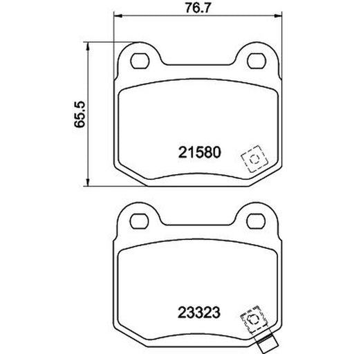 Mintex Rear Brake Pad Set fits Maserati Ghibli II 1996-1997 2.0