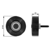 Gates V-Ribbed Belt Deflection/Guide Pulley T36089