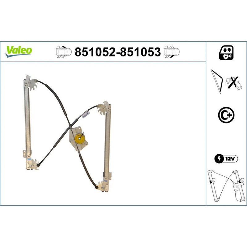 Valeo Electric Window Regulator Lifter Right Front 851053