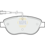 NAPA Front Brake Discs & Pads fits Fiat Grande Punto 2005-2010 1.3 1.4 1.6 1.9