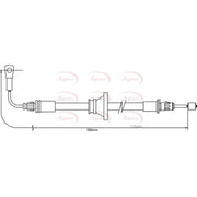 Apec Handbrake Cable Front CAB1496