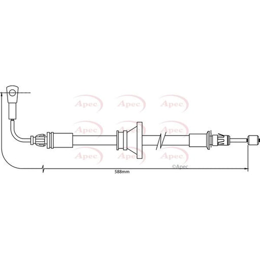 Apec Handbrake Cable Front CAB1496