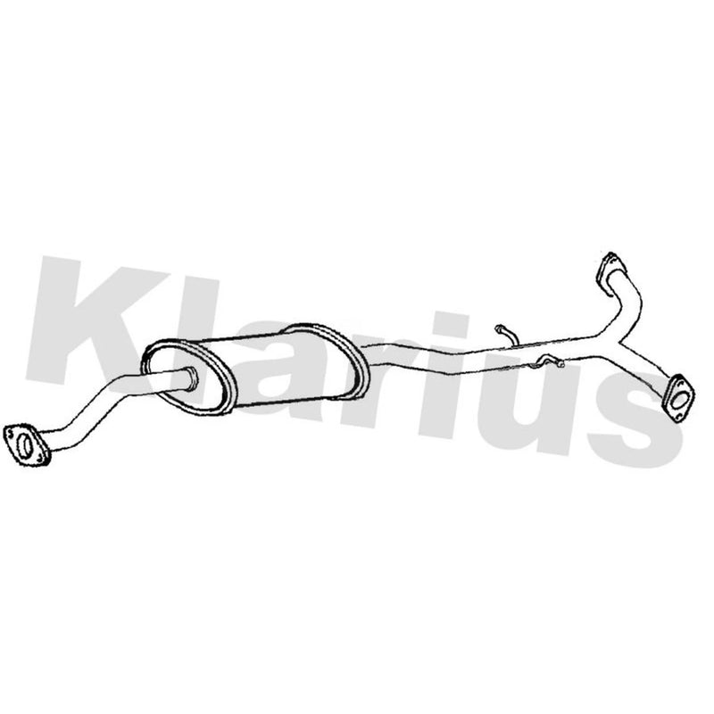 Klarius Box With Centre Pipe Centre fits Subaru Legacy IV 2003-2009 3.0