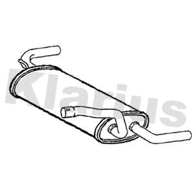 Klarius Box With Tail Pipe Rear fits Volvo V40 2015-2019