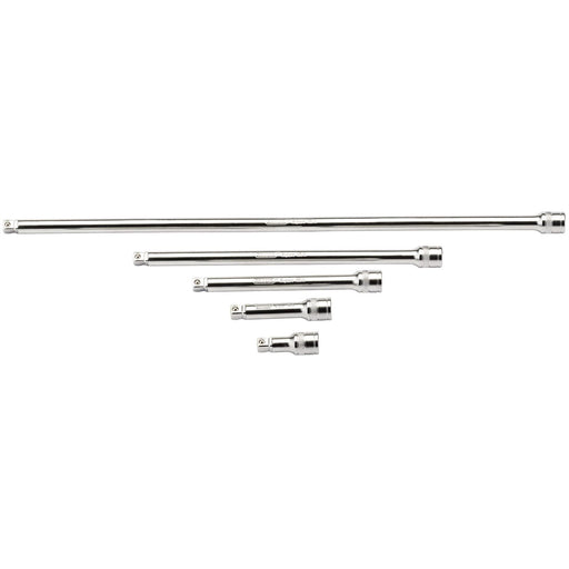 Draper Wobble Extension Bar Set, 3/8" Sq. Dr., Micro Satin Chrome (5 Piece) Draper - Dynamic Drive