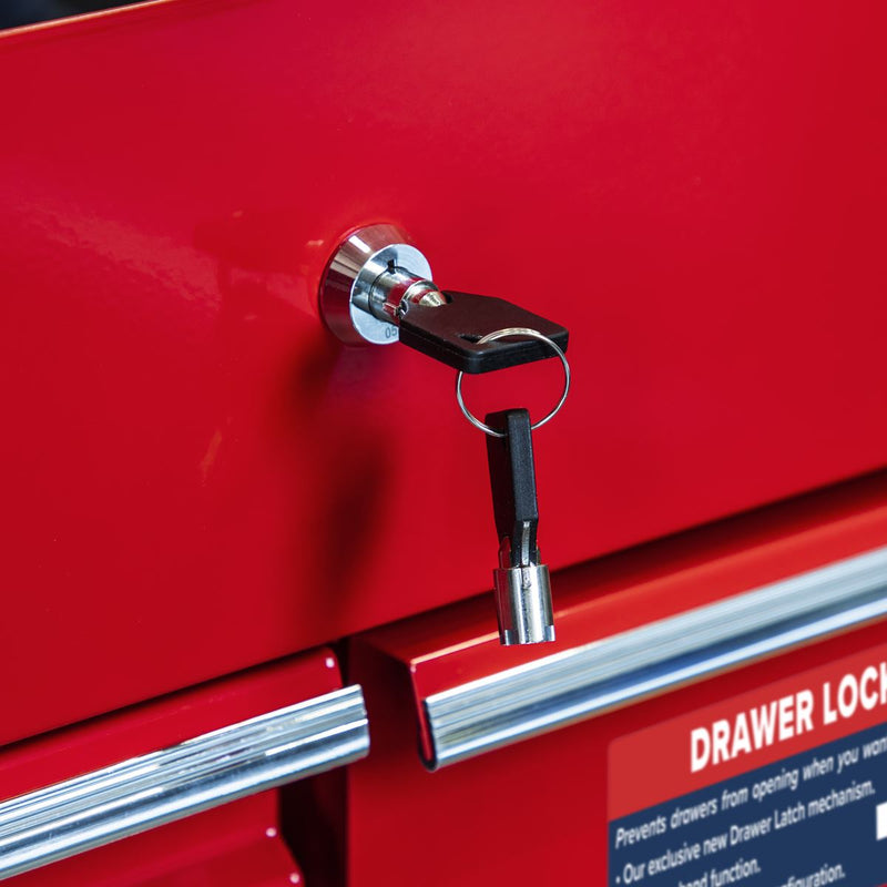 Superline PRO Heavy-Duty Mobile Tool & Parts Trolley 5 Drawers & Lockable Top Superline Pro - Dynamic Drive
