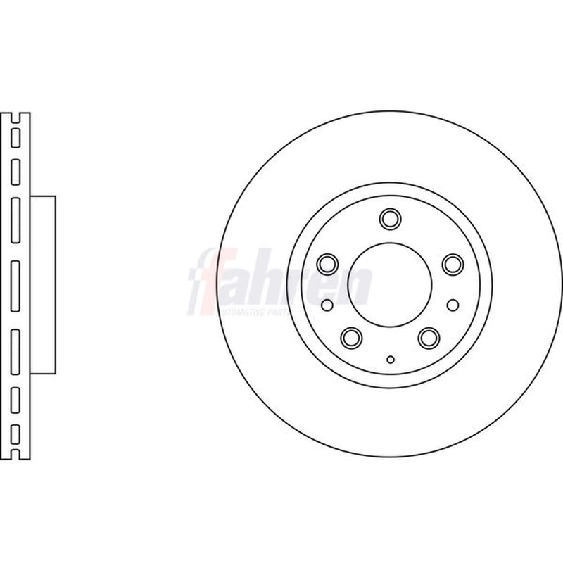Fahren 2 x Vented Brake Discs fits Mazda 6 2007-2013 1.8 2.0 2.2 2.5